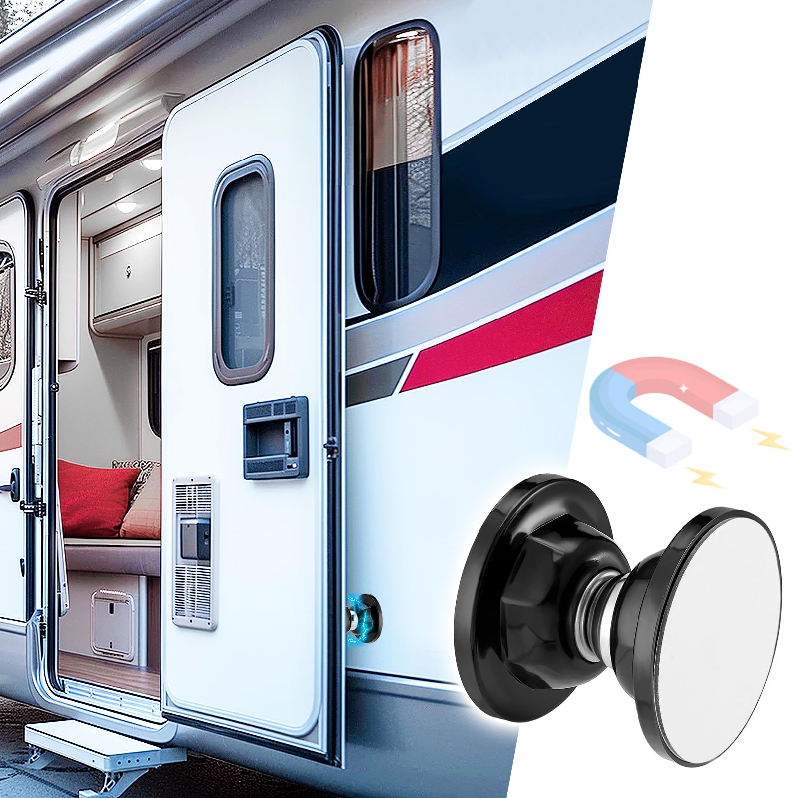 STHIRA® RV Door Catch with Adhesives Camper Trailer Door Holder STHIRA® RV Door Catch with Adhesives Camper Trailer Door Holder